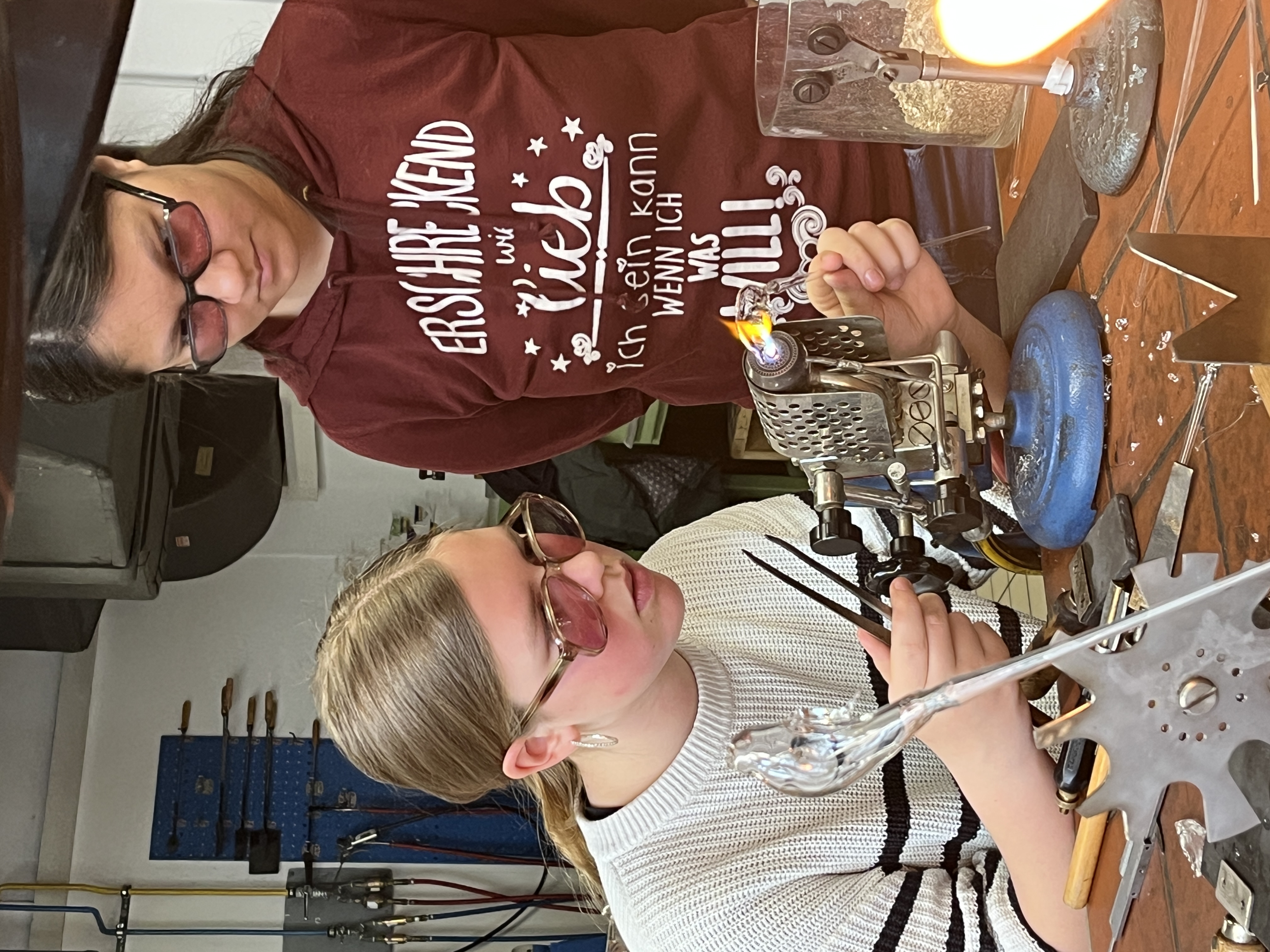 Preisträgerin an der Glasfachschule Zwiesel